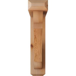Ekena Millwork - BKTOOLY04 - Olympic Craftsman Rough Sawn Bracket w/ Offset Brace