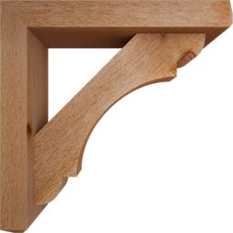 Ekena Millwork - BKTOOLY04 - Olympic Craftsman Rough Sawn Bracket w/ Offset Brace