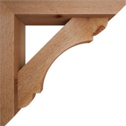 Ekena Millwork - BKTOOLY06 - Olympic Slat Rough Sawn Bracket w/ Offset Brace
