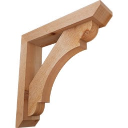 Ekena Millwork - BKTOOLY06 - Olympic Slat Rough Sawn Bracket w/ Offset Brace