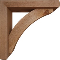 Ekena Millwork - BKTOTHR04 - Thorton Craftsman Rough Sawn Bracket w/ Offset Brace