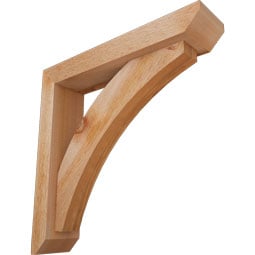 Ekena Millwork - BKTOTHR06 - Thorton Slat Rough Sawn Bracket w/ Offset Brace