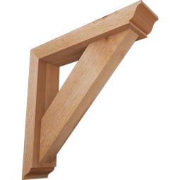 Ekena Millwork - BKTOTRA01 - Traditional Traditional Rough Sawn Bracket w/ Offset Brace