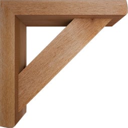 Ekena Millwork - BKTOTRA04 - Traditional Craftsman Rough Sawn Bracket w/ Offset Brace