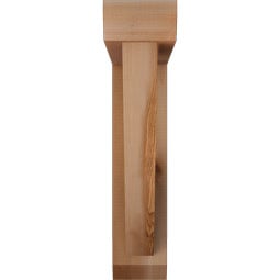 Ekena Millwork - BKTOTRA06 - Traditional Slat Rough Sawn Bracket w/ Offset Brace
