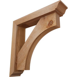 Ekena Millwork - BKTOWTL01 - Westlake Traditional Rough Sawn Bracket w/ Offset Brace