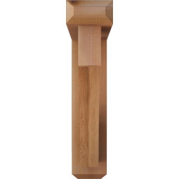 Ekena Millwork - BKTOWTL04 - Westlake Craftsman Rough Sawn Bracket w/ Offset Brace