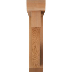 Ekena Millwork - BKTOWTL06 - Westlake Slat Rough Sawn Bracket w/ Offset Brace