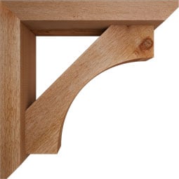 Ekena Millwork - BKTOWTL06 - Westlake Slat Rough Sawn Bracket w/ Offset Brace