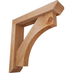 Ekena Millwork - BKTOWTL06 - Westlake Slat Rough Sawn Bracket w/ Offset Brace