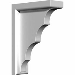Ekena Millwork - BKT03X07X10TR - Endurathane Traditional Bracket, 3"W x 7 5/8"D x 10 5/8"H, Factory Primed