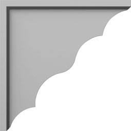 Ekena Millwork - BKT03X15X19TR - Endurathane Traditional Bracket, 2 5/8"W x 14 1/2"D x 14 3/8"H, Factory Primed