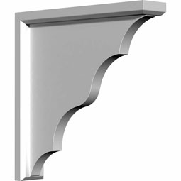 Ekena Millwork - BKT03X15X19TR - Endurathane Traditional Bracket, 2 5/8"W x 14 1/2"D x 14 3/8"H, Factory Primed
