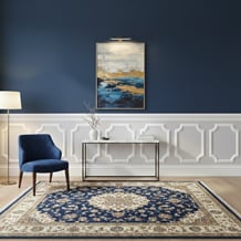 Ekena Millwork - WPKUSC - Ashford Scalloped Panel Traditional Wainscot Paneling Kit