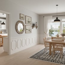 Ekena Millwork - WPKUSC - Ashford Scalloped Panel Traditional Wainscot Paneling Kit