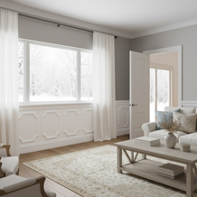 Ekena Millwork - WPKUSC - Ashford Scalloped Panel Traditional Wainscot Paneling Kit