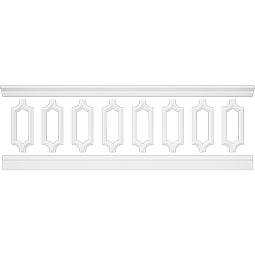 Ekena Millwork - WPKUSC - Ashford Scalloped Panel Traditional Wainscot Paneling Kit