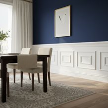 Ekena Millwork - WPKUDP - Ashford Square Double Panel Traditional Wainscot Paneling Kit