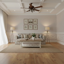 Ekena Millwork - WPKUDP - Ashford Square Double Panel Traditional Wainscot Paneling Kit