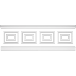 Ekena Millwork - WPKUDP - Ashford Square Double Panel Traditional Wainscot Paneling Kit