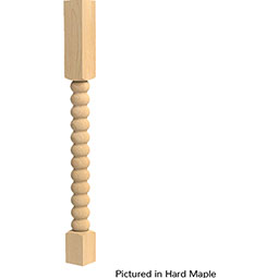 Brown Wood Products - BW01020280-1 - 3"W x 3"D x 35 1/4"H Charleston Double Bead Cabinet Column with Bottom Block