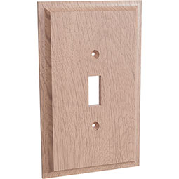 Brown Wood Products - BW01450001-1 - Single Toggle Light Switch Plate