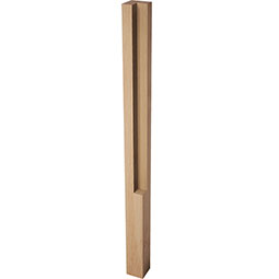 Brown Wood Products - BW01612010-3 - 2"W x 2"D x 29"H Notched Square Column Leg