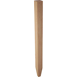 Brown Wood Products - BW01621025-1 - 2"W x 2"D x 29"H Square Column Leg with Foot