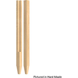 Brown Wood Products - BW01622025-3 - 2"W x 2"D x 34 1/2"H Notched Square Island Column with Foot