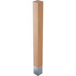 Brown Wood Products - BW01734510-1 - 3"W x 3"D x 35 1/4"H Square Leg w/ 4 1/2" Sleeve