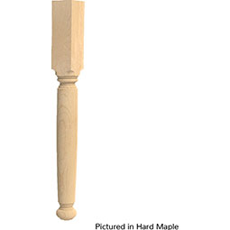 Brown Wood Products - BW01040210WK1 - 3 3/4"W x 3 3/4"D x 35 1/4"H English Estate Plain Cabinet Column Leg, White Oak