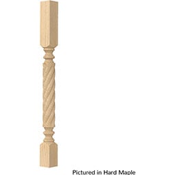 Brown Wood Products - BW01080230-1 - 2 3/4"W x 2 3/4"D x 35 1/4"H Classic Roman Roped Cabinet Column