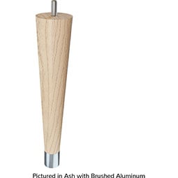 Brown Wood Products - BW01240009-8 - 1 7/8"W x 1 7/8"D x 9"H Round Tapered Semi-Glossed Leg with Ferrule