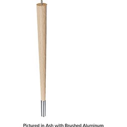 Brown Wood Products - BW01240024-8 - 1 7/8"W x 1 7/8"D x 24"H Round Tapered Semi-Glossed Leg with Ferrule