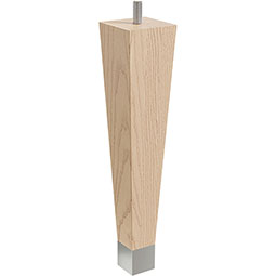 Brown Wood Products - BW01241009-6 - 1 7/8"W x 1 7/8"D x 9"H Square Tapered Leg with 1" Ferrule