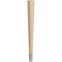 Brown Wood Products - BW01241029-1 - 2 1/4"W x 2 1/4"D x 29"H Square Tapered Leg with 4" Ferrule