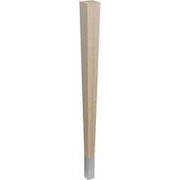 Brown Wood Products - BW01241029-8 - 2 1/4"W x 2 1/4"D x 29"H Square Tapered Semi-Glossed Leg with 4" Ferrule