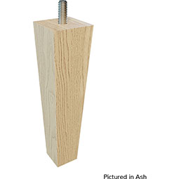 Brown Wood Products - BW01244006-8 - 1 1/2"W x 1 1/2"D x 6"H Square Tapered Leg with Semi-Glossed Clear Coat Finish