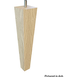 Brown Wood Products - BW01244009-8 - 1 7/8"W x 1 7/8"D x 9"H Square Tapered Leg with Semi-Glossed Clear Coat Finish