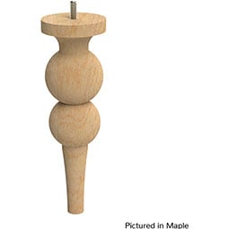 Brown Wood Products - BW01245109-8 - 2 3/4"W x 2 3/4"D x 9"H Perle SemI-Glossed Foot with Bolt