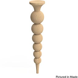 Brown Wood Products - BW01245124-8 - 4 5/8"W x 4 5/8"D x 24"H Perle SemI-Glossed Foot with Bolt