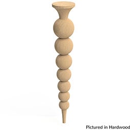 Brown Wood Products - BW01245129-8 - 4 5/8"W x 4 5/8"D x 29"H Perle SemI-Glossed Foot with Bolt