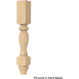 Brown Wood Products - BW01050210-1 - 5"W x 5"D x 35 1/4"H Country French Double Square Cabinet Column