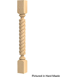 Brown Wood Products - BW01510203-1 - 3 1/2"W x 3 1/2"D x 34 1/2"H Rope Island Column