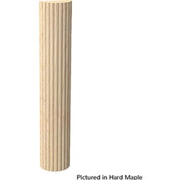 Brown Wood Products - BW01961220-2 - 92"L x 1 1/2"H x 3/4"T Series 150 Reeded Half Round Moulding