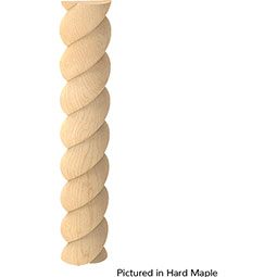 Brown Wood Products - BW01961530-2 - 92"L x 1 1/2"H x 3/4"T Series 150 Roped Half Round Moulding