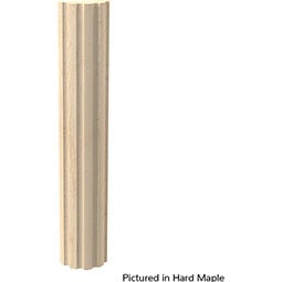 Brown Wood Products - BW01961240-2 - 92"L x 1 1/2"H x 3/4"T Series 150 Fluted Half Round Moulding