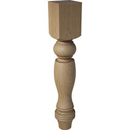 Brown Wood Products - BW01060110-1 - 5"W x 5"D x 29 1/4"H Country French Cabinet Column