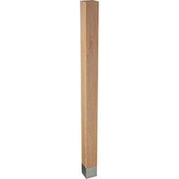Brown Wood Products - BW01722910-1 - 2"W x 2"D x 29"H Square Leg with Sleeve