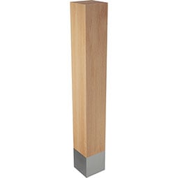 Brown Wood Products - BW01724001-1 - 4"W x 4"D x 29"H Square Leg with Sleeve